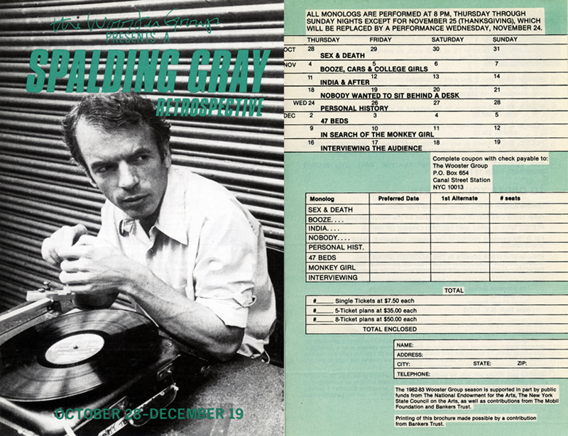 Spalding Gray Retrospective